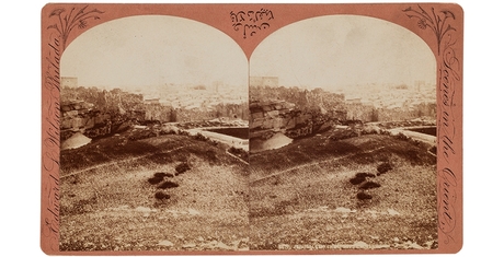  Edward L. Wilson. Jerusalem From Mt. Calvary, c. 1882. Stereocard, 4 1/4 × 7 in. (10.8 × 17.8 cm). Gift of William C. Winslow, Class of 1862.
